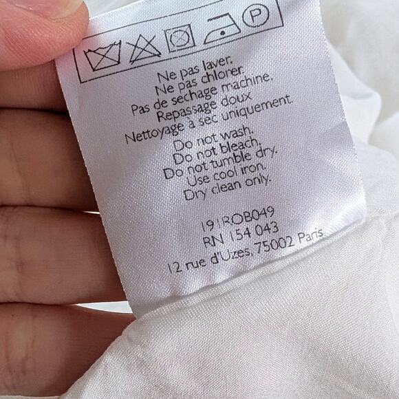 Sézane Sezane Elia Dress Womens 38/ M Ecru Boho Sleeveless Tiered Midi Maxi - Picture 12 of 12